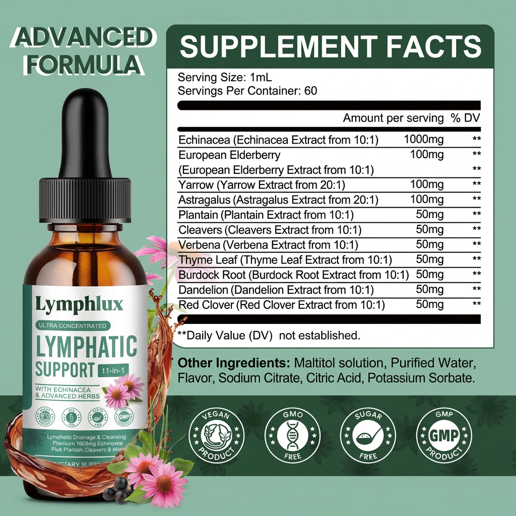 Lymphatic Drainage Drops | 11-in-1 Depuff & Debloat Formula