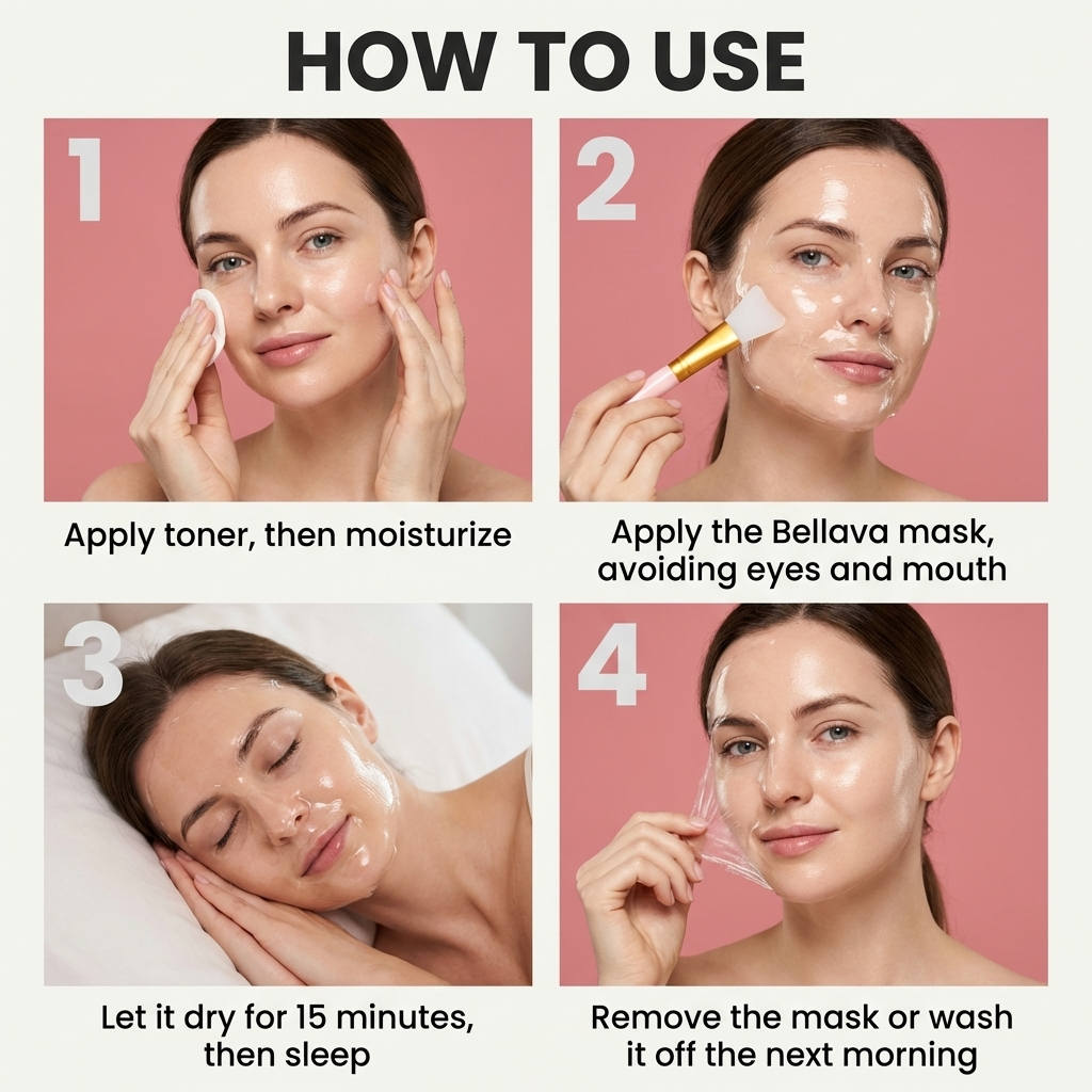 Bellava Collagen Night Mask – Wake Up to Plumper, Smoother, Radiant Skin