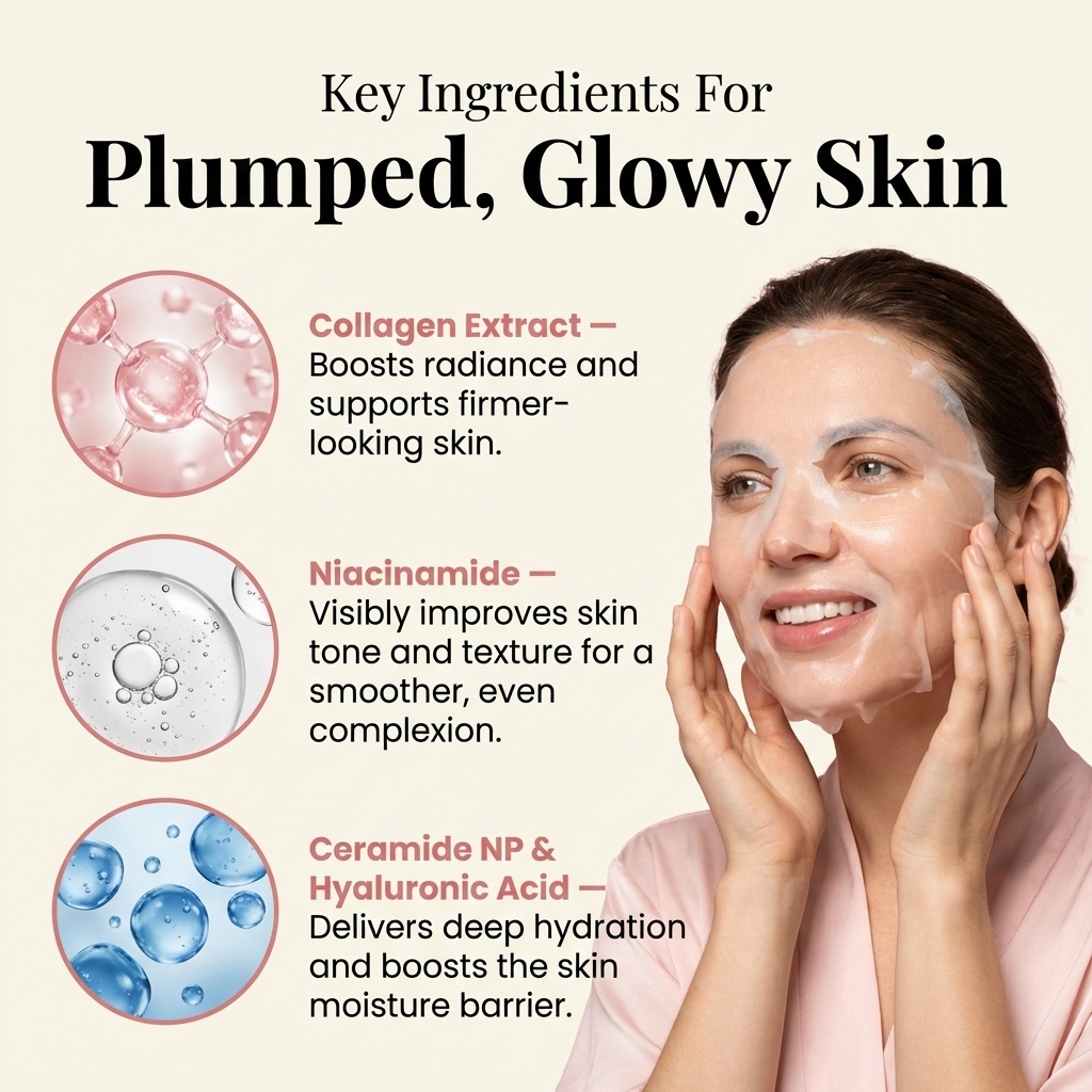 Bellava Collagen Night Mask – Wake Up to Plumper, Smoother, Radiant Skin