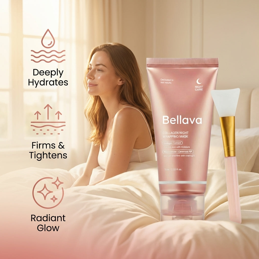 Bellava Collagen Night Mask – Wake Up to Plumper, Smoother, Radiant Skin